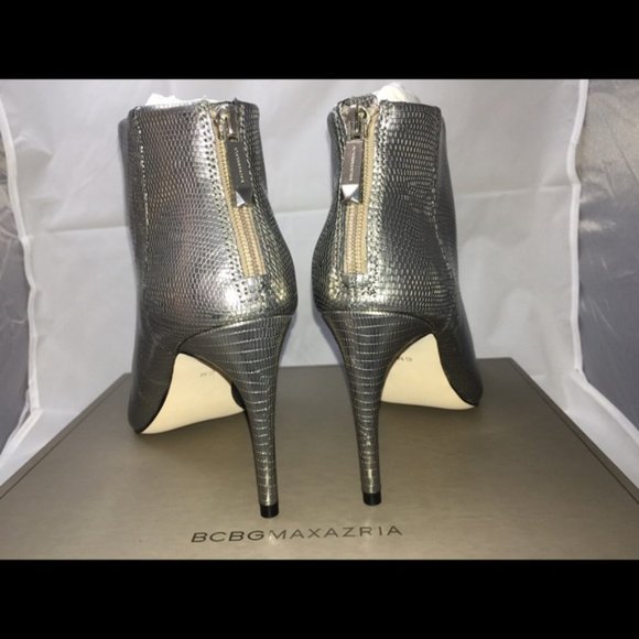 BCBGMAXAZRIA Runway Cara Bootie Pewter Metallic Color Size 6 $375 - Picture 7 of 7